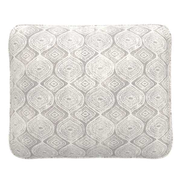 Grey Patna Geo Outdoor Corded Back Cushion