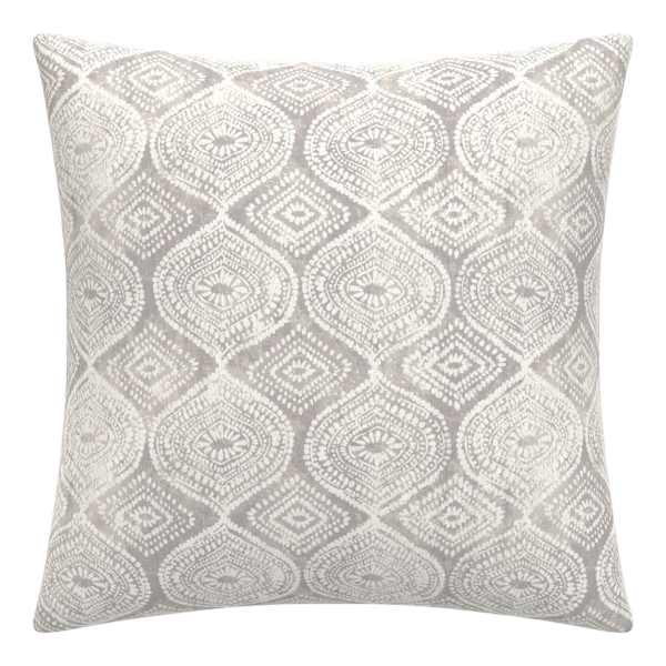 Grey Patna Geo Oversized Square Outdoor Throw Pillow, 20"