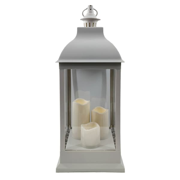 Grey LED Outdoor Lantern, 25"