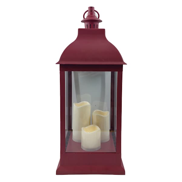 Red LED Outdoor Lantern, 25"