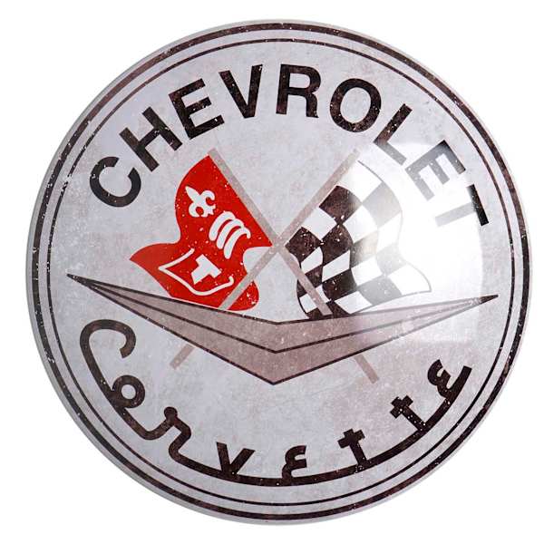 Corvette Metal Sign Wall Decor, 15"