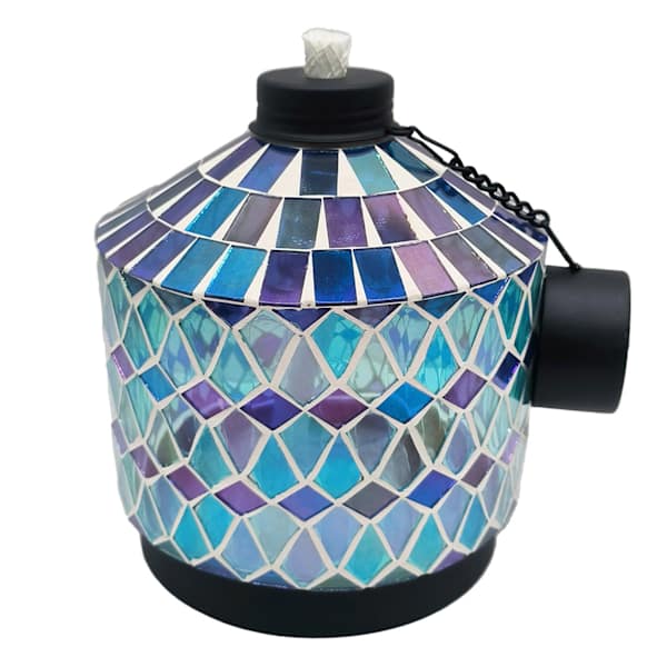 Blue Mosaic Table Torch