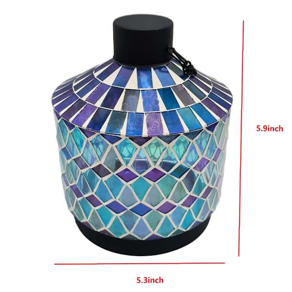 Blue Mosaic Table Torch