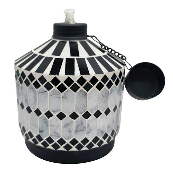 Black Mosaic Table Torch