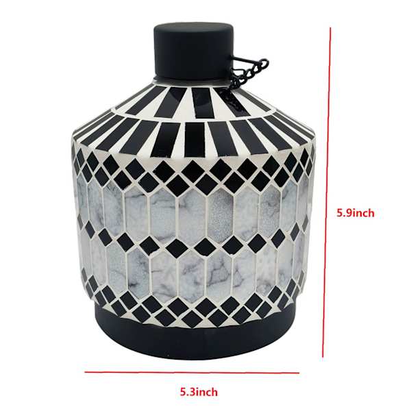 Black Mosaic Table Torch