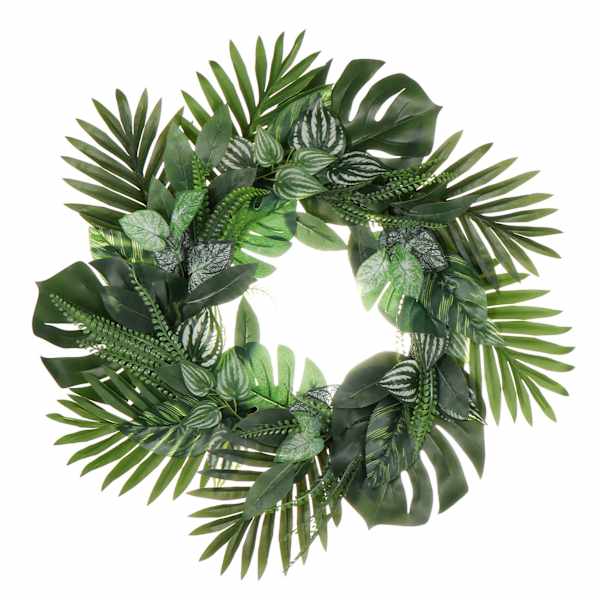 Rainforest Leaves Wreath, 22"