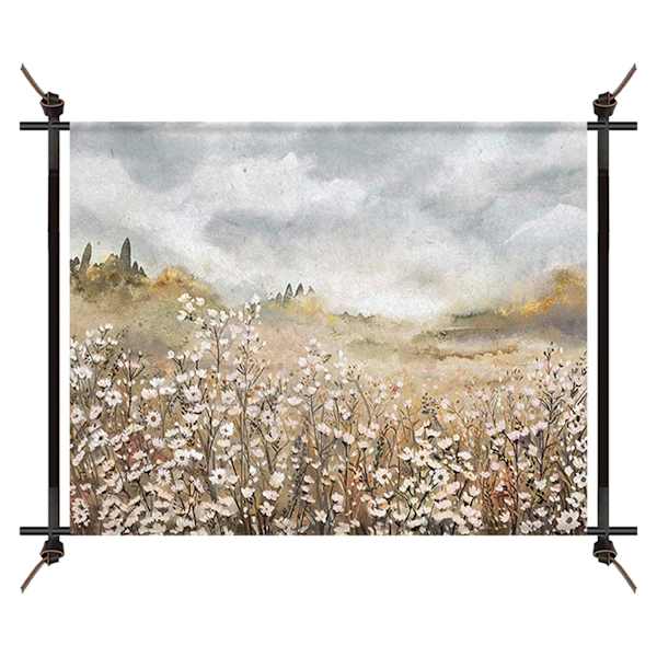 Wildflower Field Metal Tapestry Wall Art, 23x20
