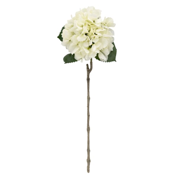 White Real-Feel Hydrangea Stem, 25"