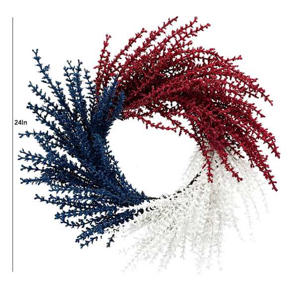 Patriotic Heather Wreath, 24"