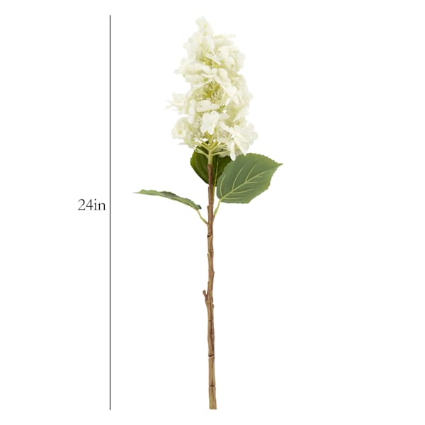 24IN WH FABRIC REAL FEEL CONE HYDRANGEA STEM