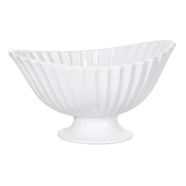 Providence White Ribbed Fluted Bowl, 7"