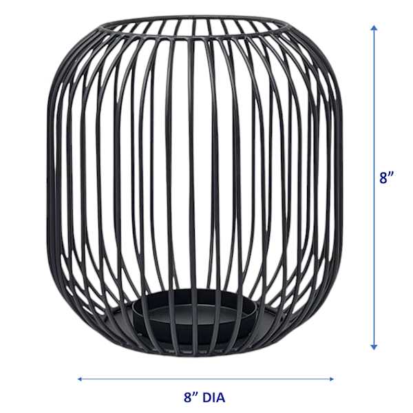 Crosby St. Black Metal Wire Lantern, 8"