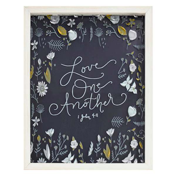 Glass Framed Love One Another Print Wall Art, 11x14