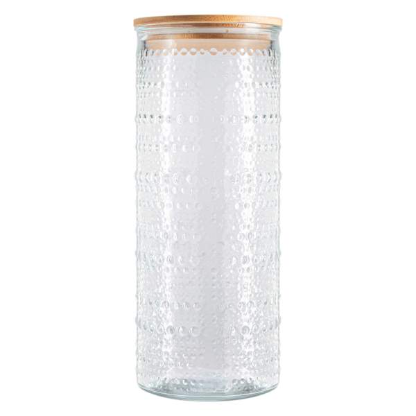 Halo Clear Canister with Bamboo Lid, 91oz