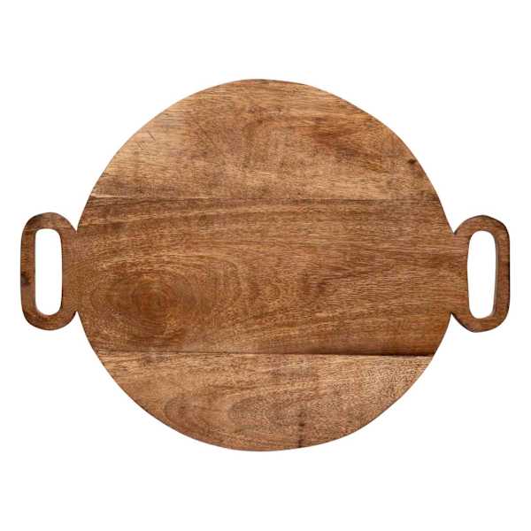 Mango Wood Cutting Board with Handles, 16"
