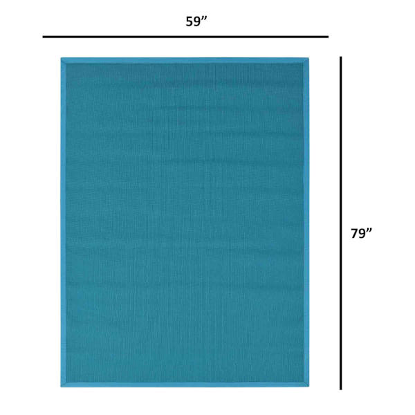 Teal Textilene Outdoor Area Rug, 5x7