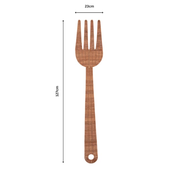 Rattan Fork Wall Decor