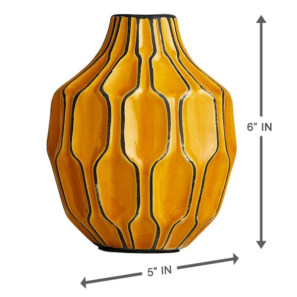 Honeybloom Katherine Yellow Vase, 6"
