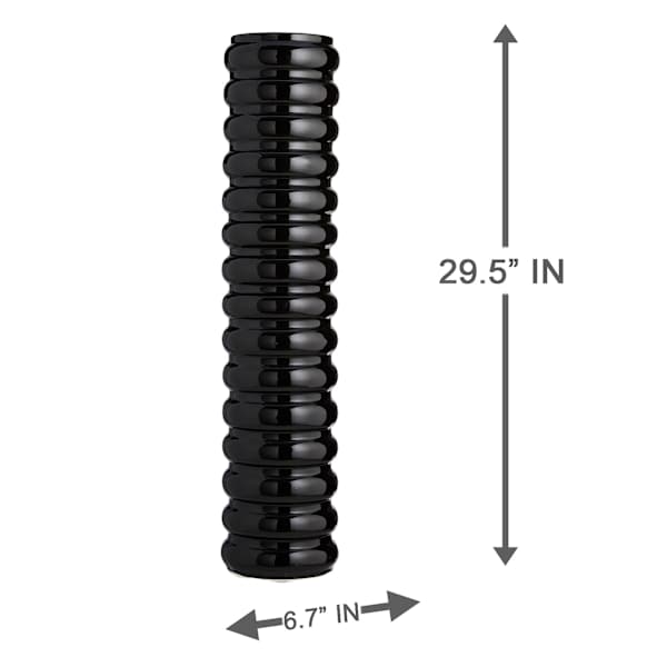Crosby St. Black Ceramic Floor Vase, 30"