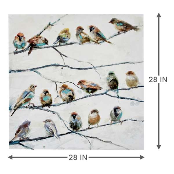 Birds Canvas Wall Art, 28"