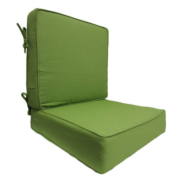 2-Piece Lime Green Canvas Deep Seat Cushion