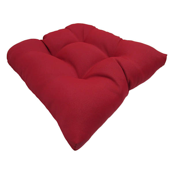 Brick Red Canvas Outdoor Wicker Seat Cushion