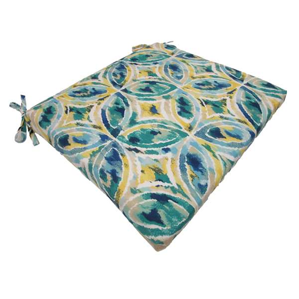 Watercolor Atlantis Outdoor Square Seat Cushion