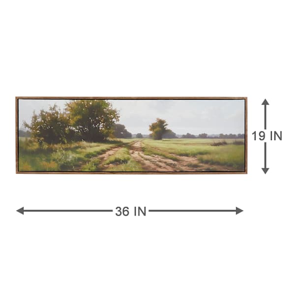 Honeybloom Framed Landscape Canvas Wall Art, 36x12