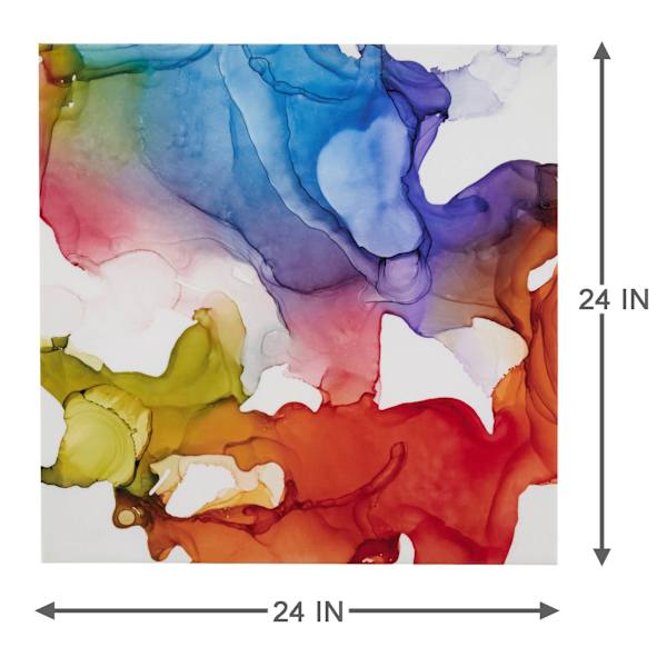 Colorful Abstract Canvas Wall Art, 24"