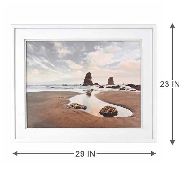 Glass Framed Haystack Print Wall Art, 29x23