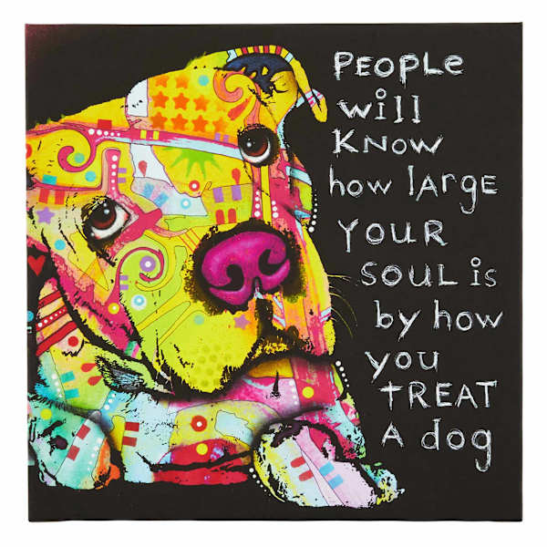 Dog Textured Canvas Wall Art, 12"