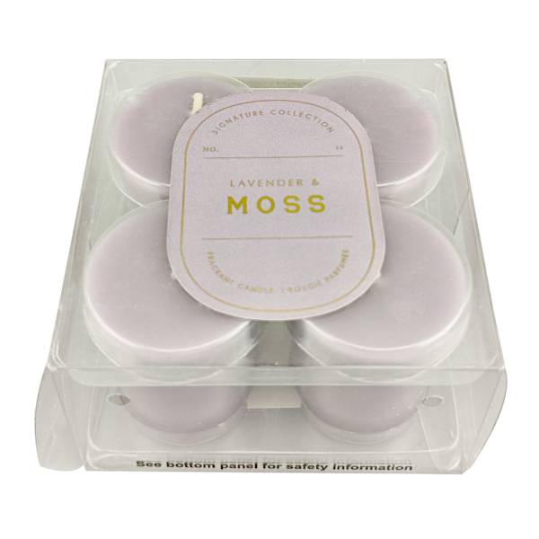 4-Pack Lavender & Moss Scented Votive Candles