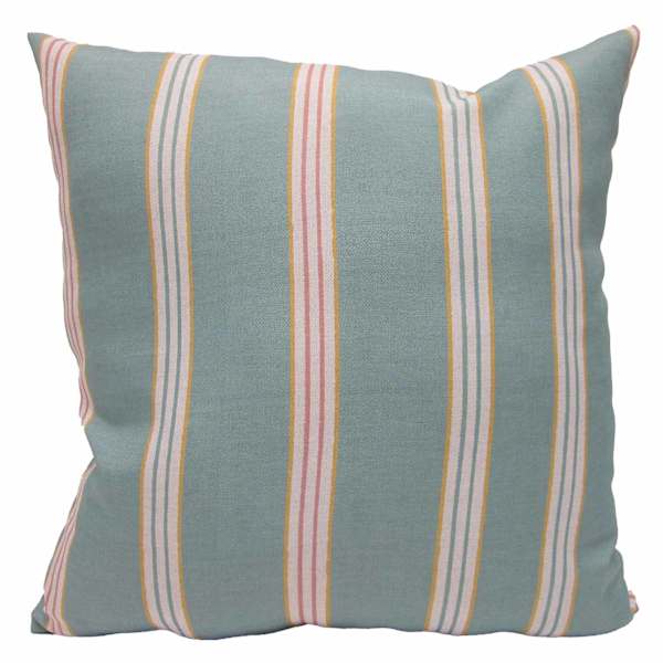 Honeybloom Light Green Stripe Outdoor Throw Pillow, 16"