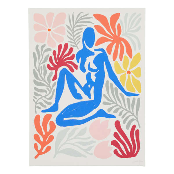 Floral Figure Canvas Wall Art, 12x16