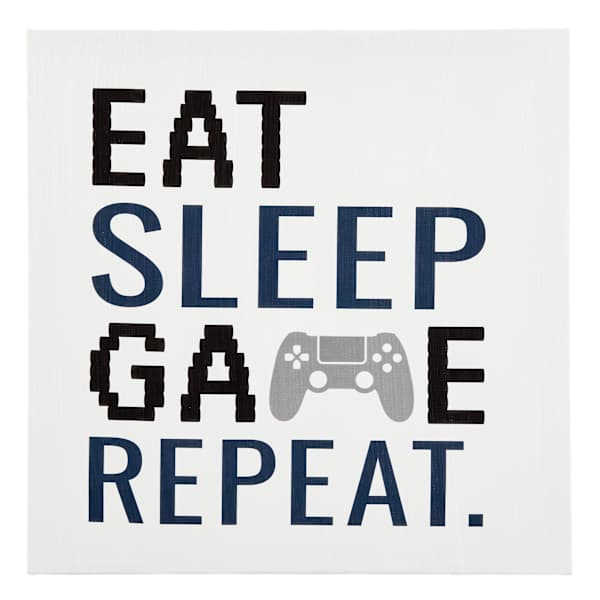 Game & Repeat Canvas Wall Art, 12"