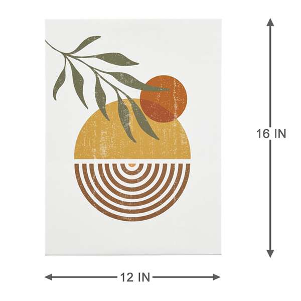 Abstract Botanical Canvas Wall Art, 12x16