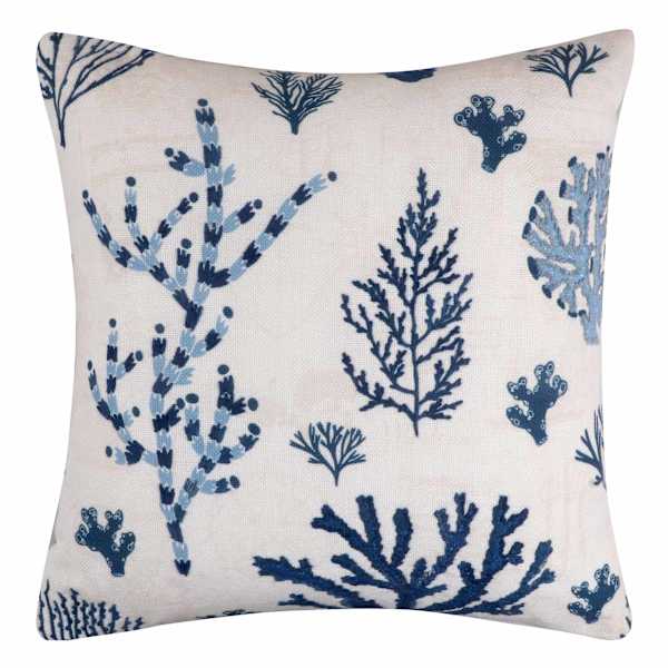 Honeybloom Coral Woven Outdoor Throw Pillow, 18"