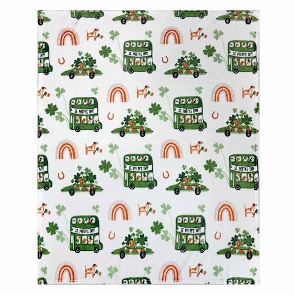 St. Patrick's Day Printed Throw Blanket, 50x60