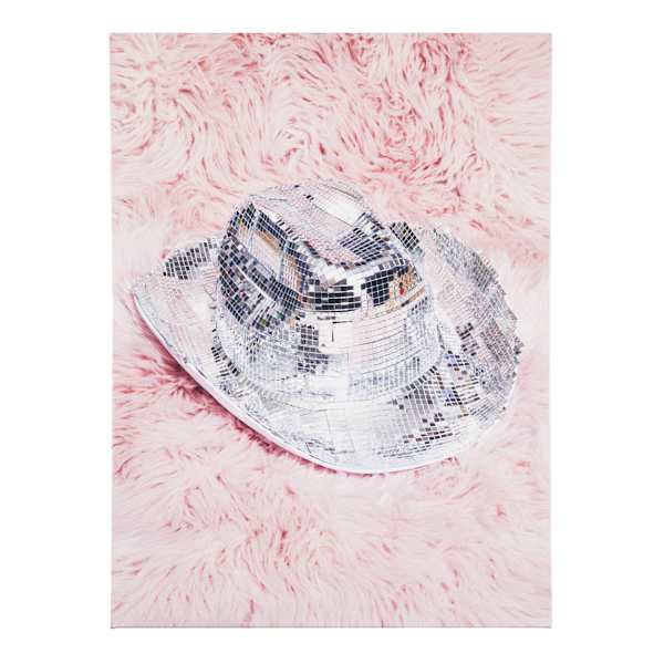 Disco Cowgirl Hat Canvas Wall Art, 12x16