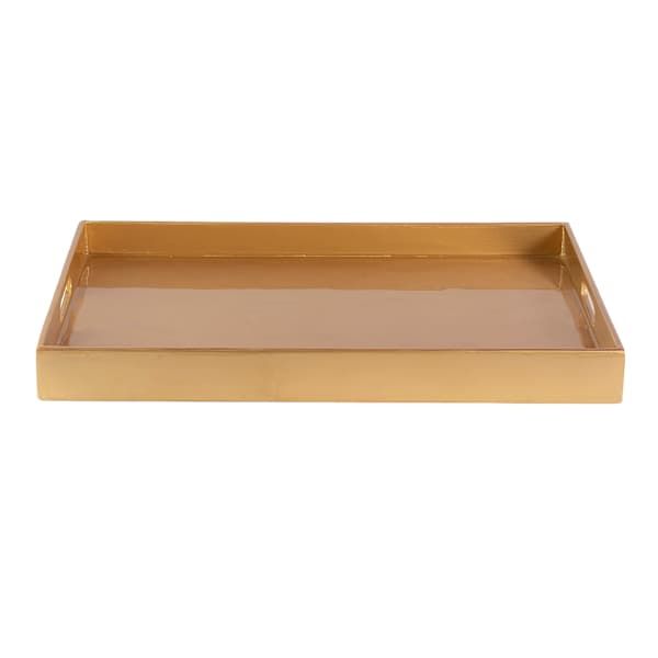 Gold Enameled Tray, 19x14