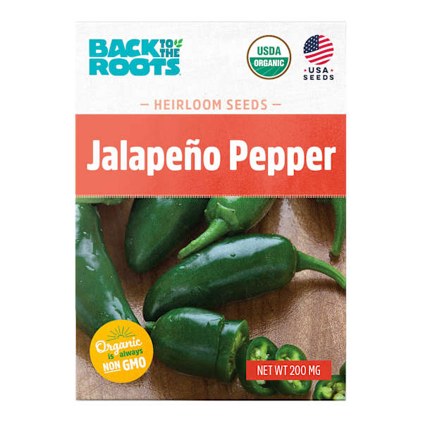 Back to Roots Heirloom Seeds, Pepper Hot Jalapeno Chili Pepper