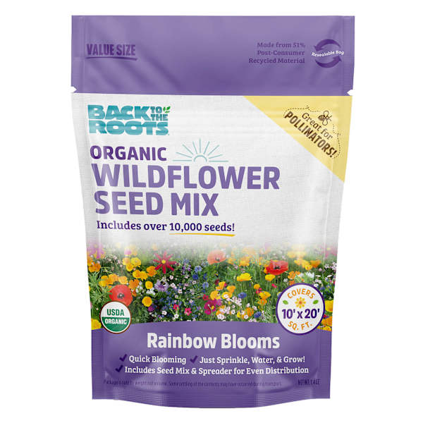 Back to Roots Organic Wildflower Seed Mix Value, 1.4oz