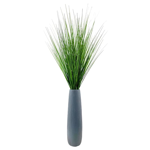 Onion Grass Bundle with Grey Magnesia Planter, 44"