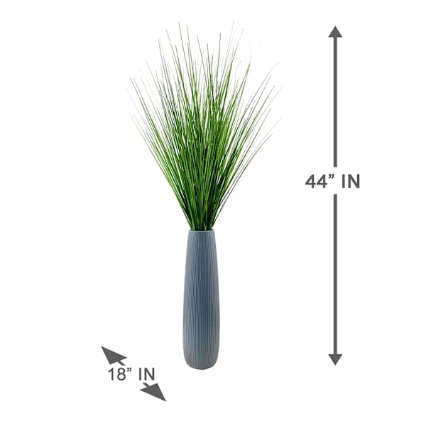 Onion Grass Bundle with Grey Magnesia Planter, 44"