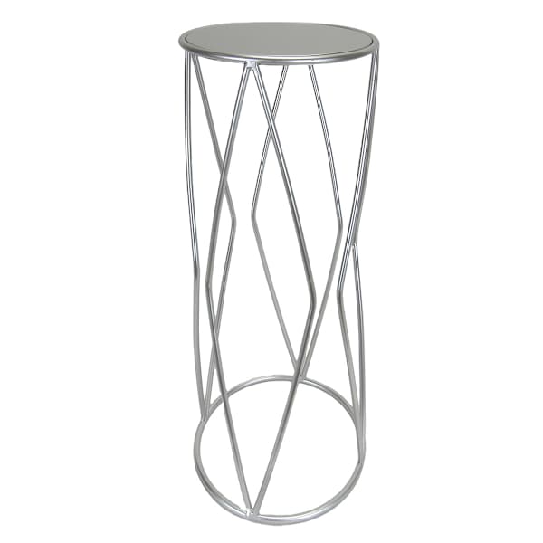 Providence Silver Metal Plant Stand, Small
