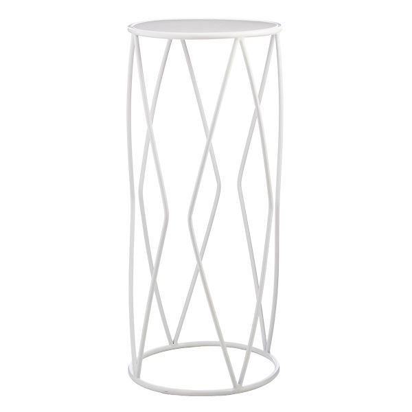 Providence White Metal Plant Stand, Large