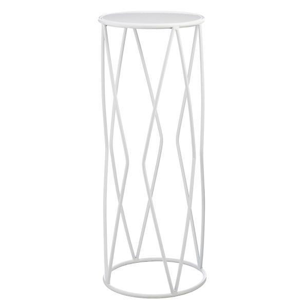 Providence White Metal Plant Stand, Small
