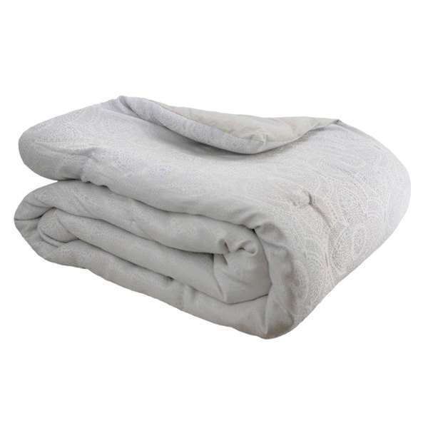 Found & Fable 3-Piece Metallic Arabesque Jacquard Comforter Set, Full/Queen