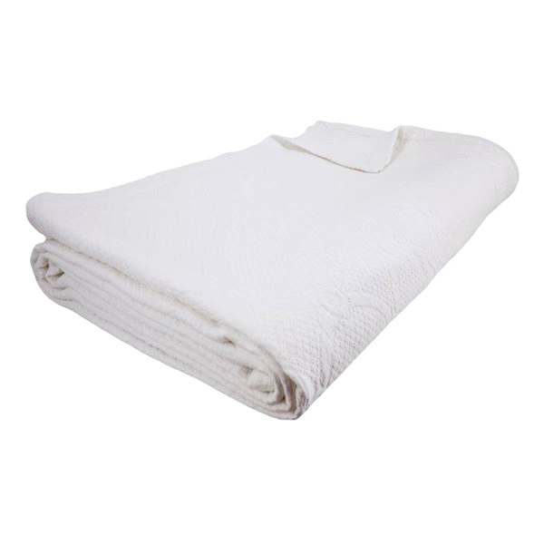 Providence 3-Piece White Link Trellis Matelasse Coverlet Set, King