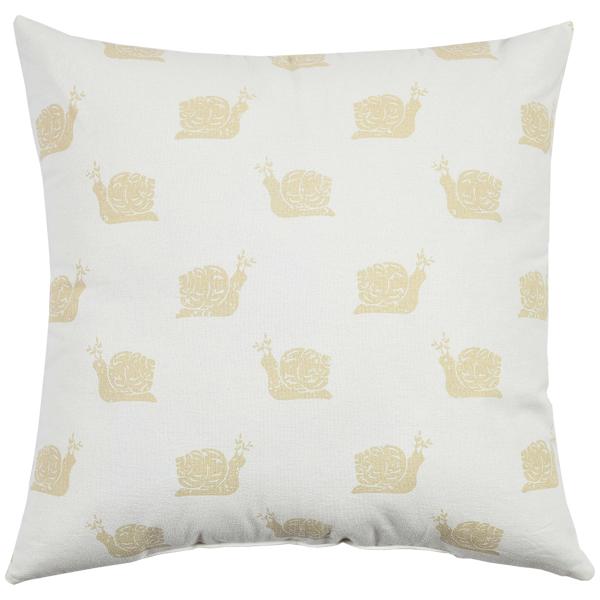 Honeybloom Neutral Snail Print Throw Pillow, 18"